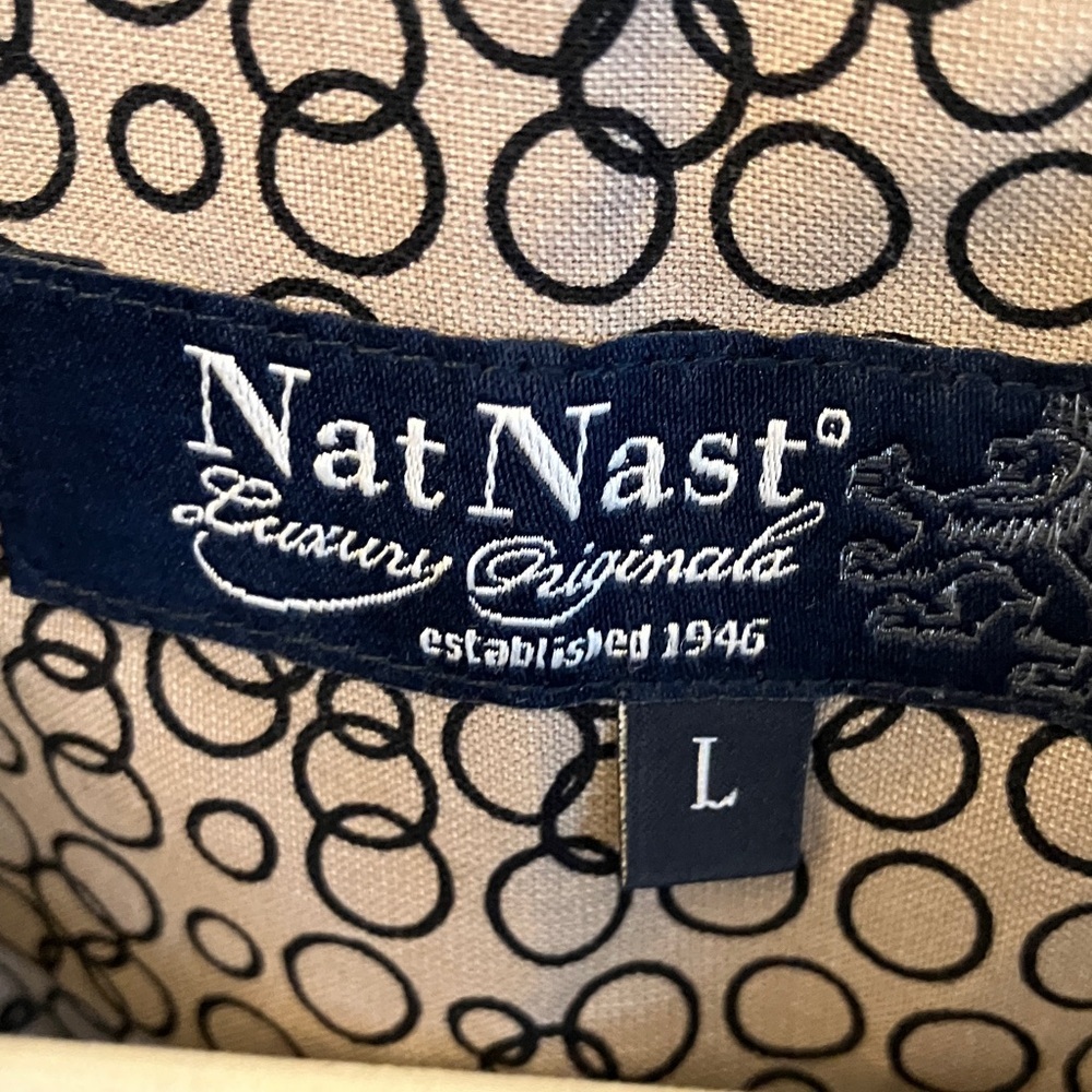 Nat Nast: Geometric Patterned Button Down Shirt- … - image 2